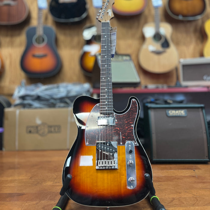 JET Guitars JT-350 SB R Solidbody Tele-style Electric Guitar, Sunburst