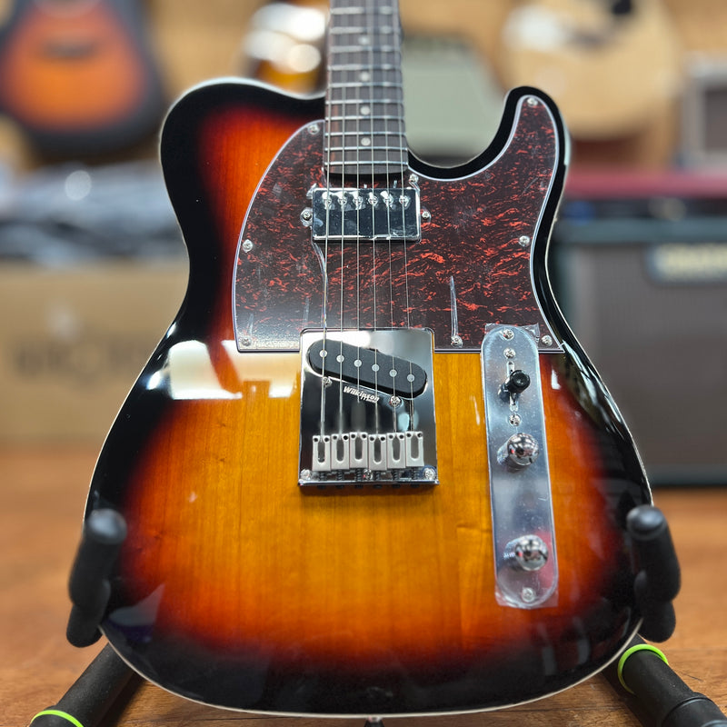 JET Guitars JT-350 SB R Solidbody Tele-style Electric Guitar, Sunburst
