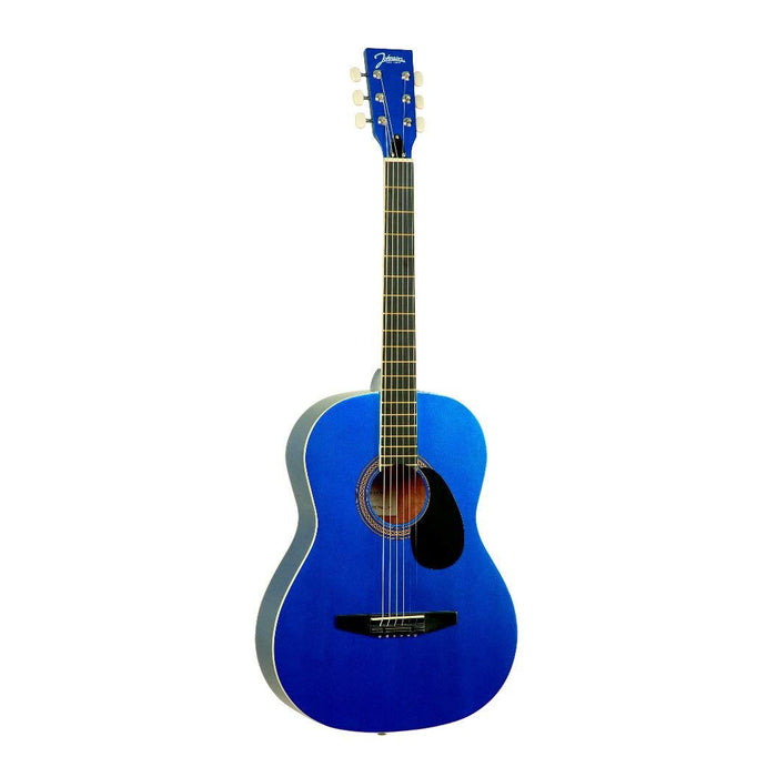 Johnson JG-100-SBL Acoustic Guitar, Metallic Blue