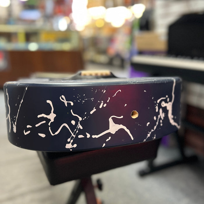 Luis Nunez LN-BQ-BGS Mexican Bajo Quinto, Blue Galaxy Splatter w/ Bag