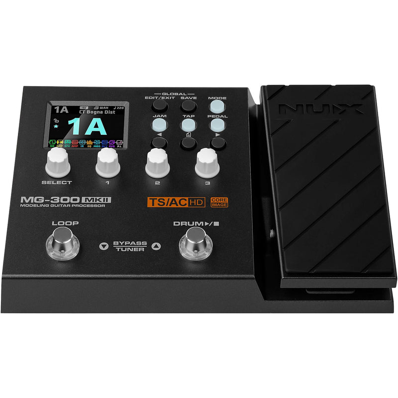 NUX MG-300MKII Multi-Effects and Amp Modeler Pedal, Black