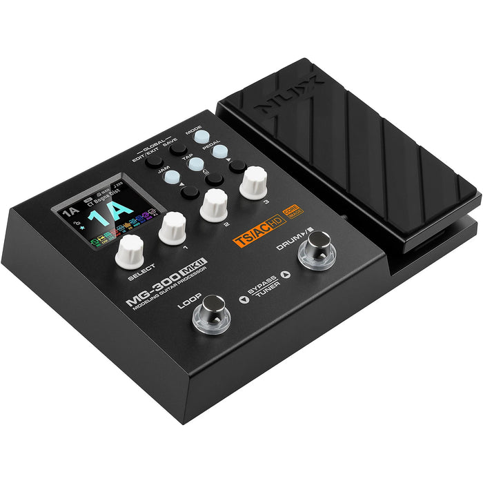 NUX MG-300MKII Multi-Effects and Amp Modeler Pedal, Black