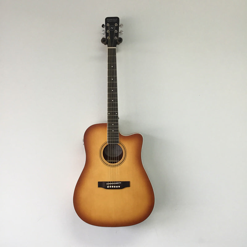 Nashville Guitar Works D10CEEB Acoustic Electric Guitar, Satin Edgeburst