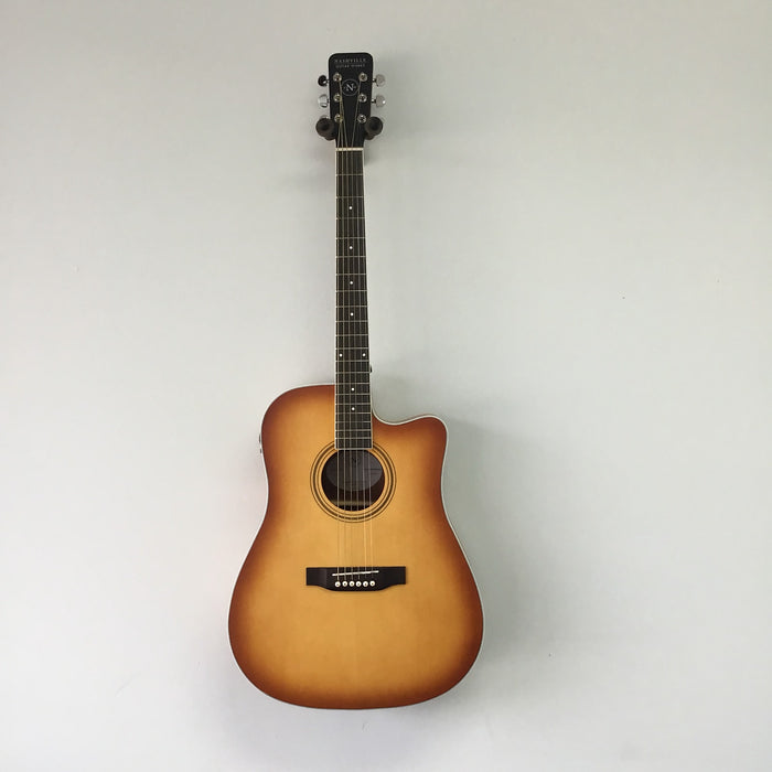 Nashville Guitar Works D10CEEB Acoustic Electric Guitar, Satin Edgeburst