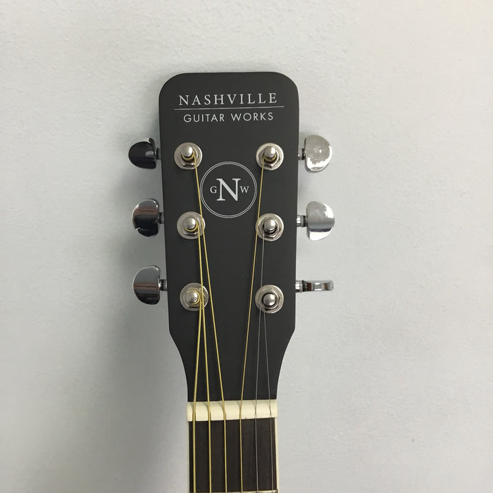 Nashville Guitar Works D10CEEB Acoustic Electric Guitar, Satin Edgeburst