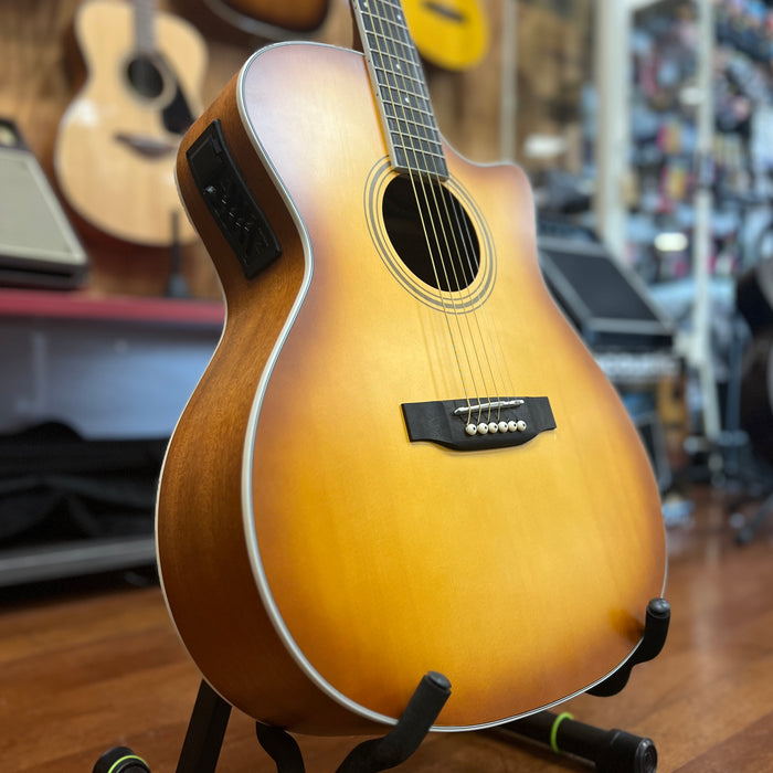 Nashville Guitar Works OM10CEEB Acoustic-Electric Guitar, Edgeburst