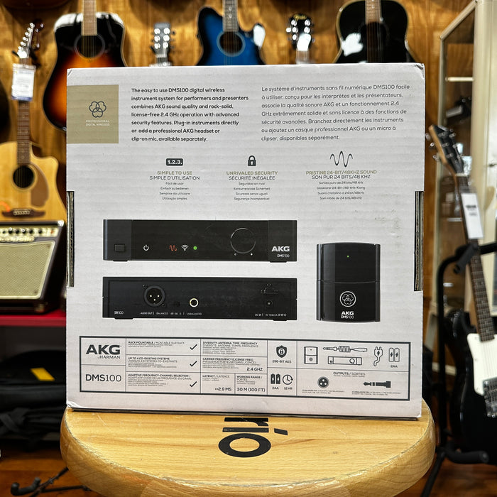 OPEN BOX AKG DMS100 4-Channel 2.4GHz Digital Wireless Instrument System
