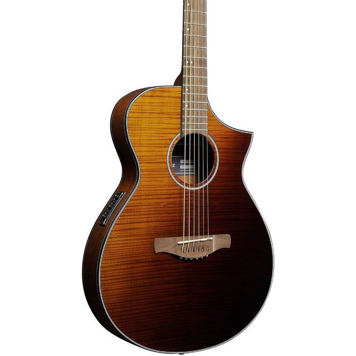 OPEN BOX Ibanez AEWC32FM Acoustic-Electric Guitar, Amber Sunset Fade