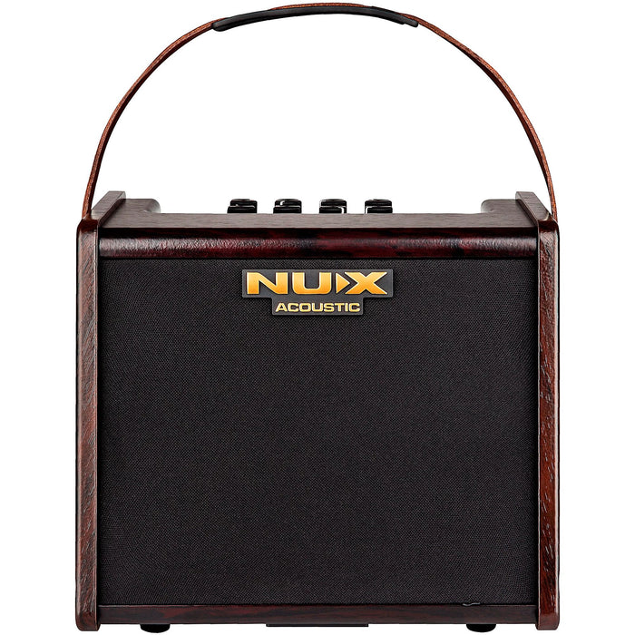 OPEN BOX NUX Stageman AC-25 25W 2 Channel Modeling Rechargable Acoustic Amp with Bluetooth, Brown