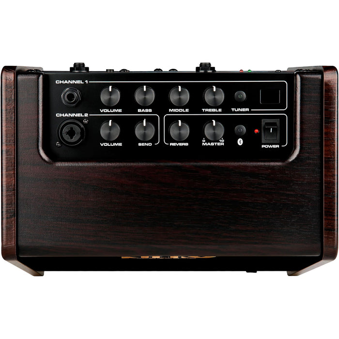 OPEN BOX NUX Stageman AC-25 25W 2 Channel Modeling Rechargable Acoustic Amp with Bluetooth, Brown