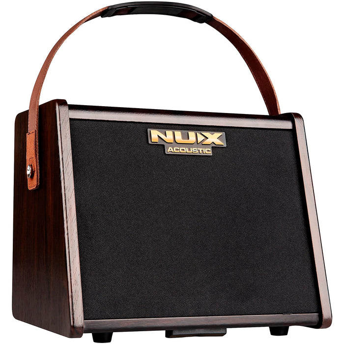 OPEN BOX NUX Stageman AC-25 25W 2 Channel Modeling Rechargable Acoustic Amp with Bluetooth, Brown
