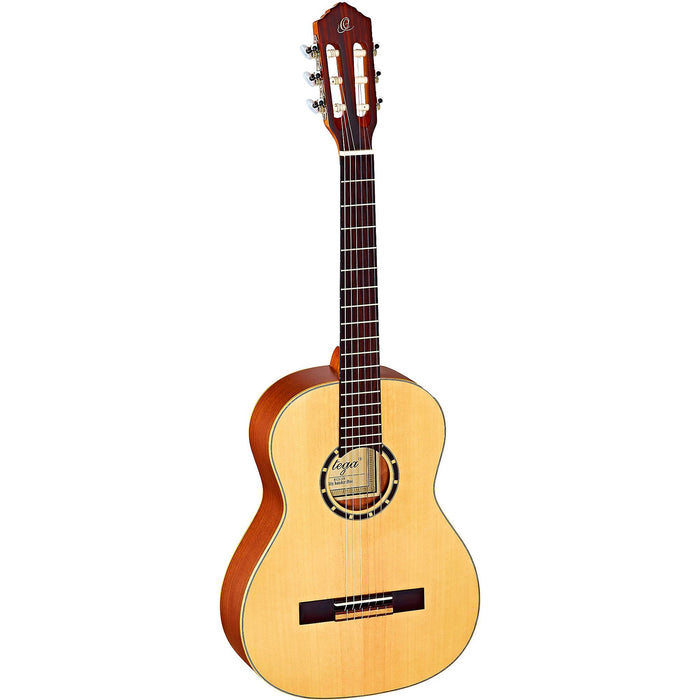 Ortega Family Series R121-3/4 3/4 Size Classical Guitar, Satin Natural Top w/ GigBag