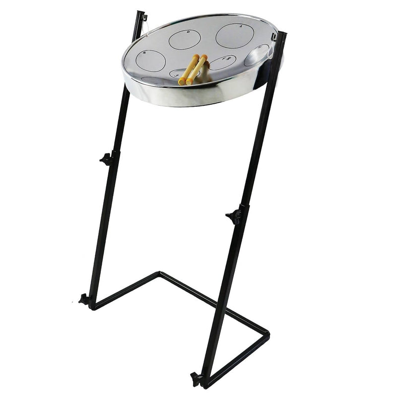 Panyard W1158 Jumbie Jam Steel Drum with Z-Stand, Silver