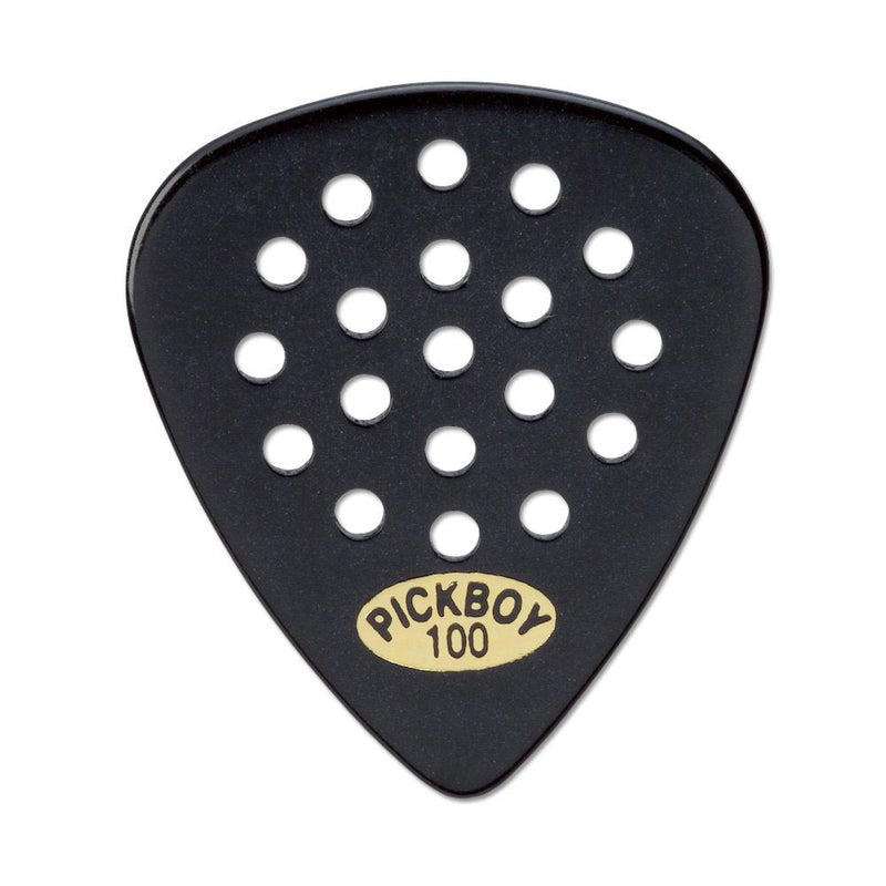 Pickboy Heavy Pos A Grip Black Cellulose Guitar Pick, 1.00mm, 10 picks