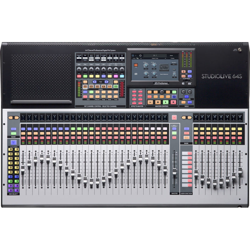 PreSonus StudioLive 64S 64-Channel Mixer with 43 Mix Busses, 33 Motorized Faders and 64x64 USB Interface