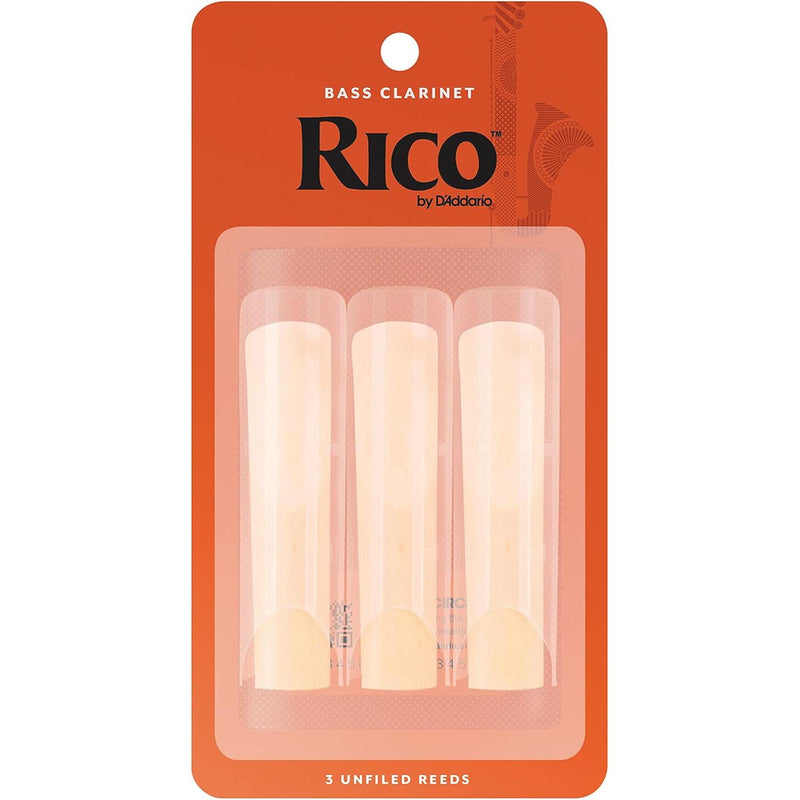 Rico Bass Organic Clarinet Reeds, Strength 2.5, 3-pack