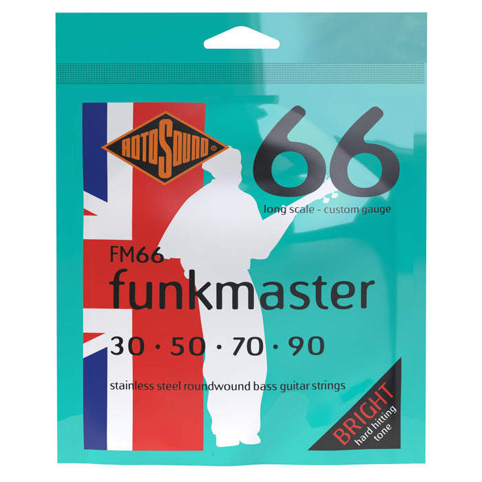 Rotosound FM66 Swing Bass 66 Stainless Steel Funkmaster  (30, 50, 70, 90)