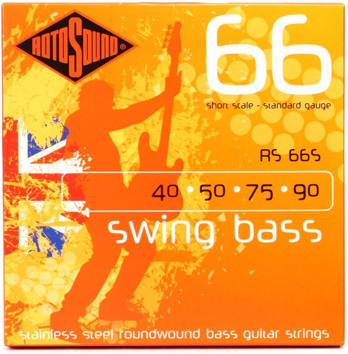 Rotosound RS66S Swing Bass 66 Stainless Steel Roundwound Short Scale Bass Strings