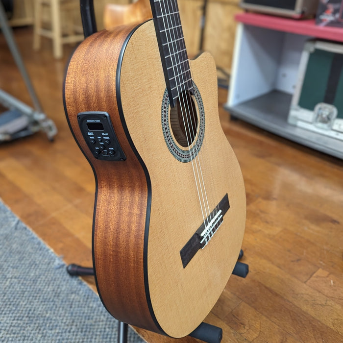 Stadium Acoustic-Electric Cutaway Classical Guitar, Natural