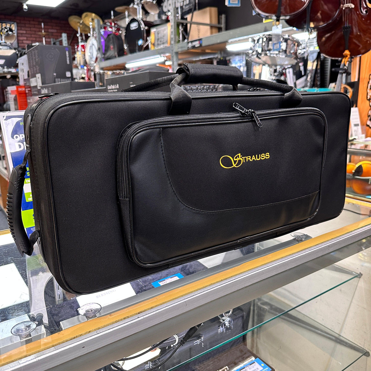 Strauss Alto Saxophone Hard Case, Black — Dirt Cheep