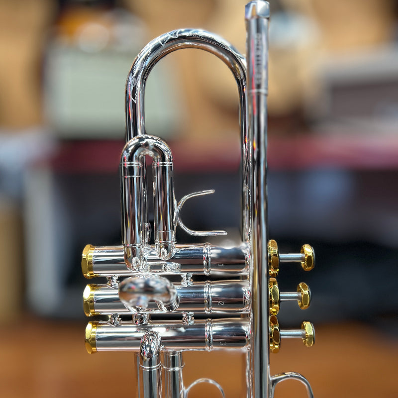 Strauss Imperial 99X Professional Trumpet Outfit, Silver, Reverse Leadpipe