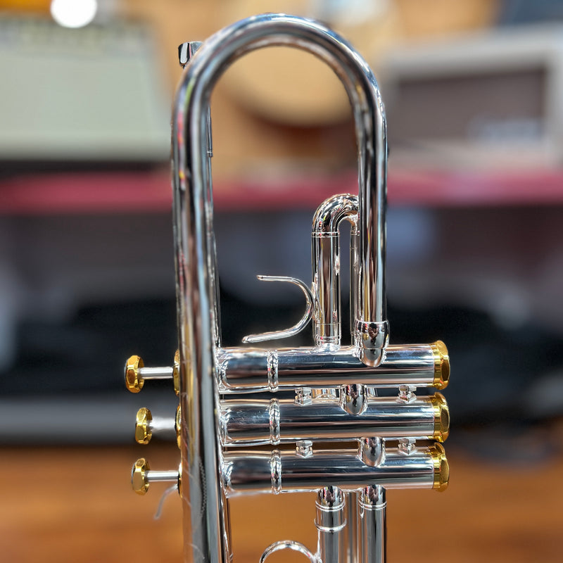Strauss Imperial 99X Professional Trumpet Outfit, Silver, Reverse Leadpipe