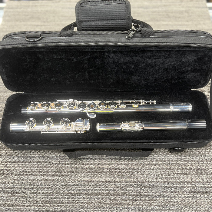 Strauss Milan Intermediate Silver Open-hole Flute Outfit, Low B