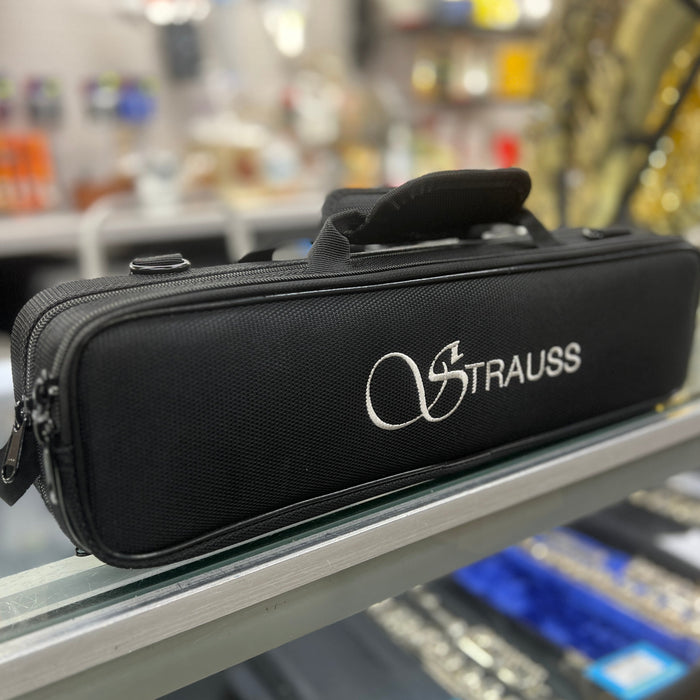 Strauss Milan Intermediate Silver Open-hole Flute Outfit, Low B