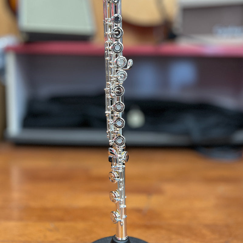 Strauss Milan Intermediate Silver Open-hole Flute Outfit, Low B