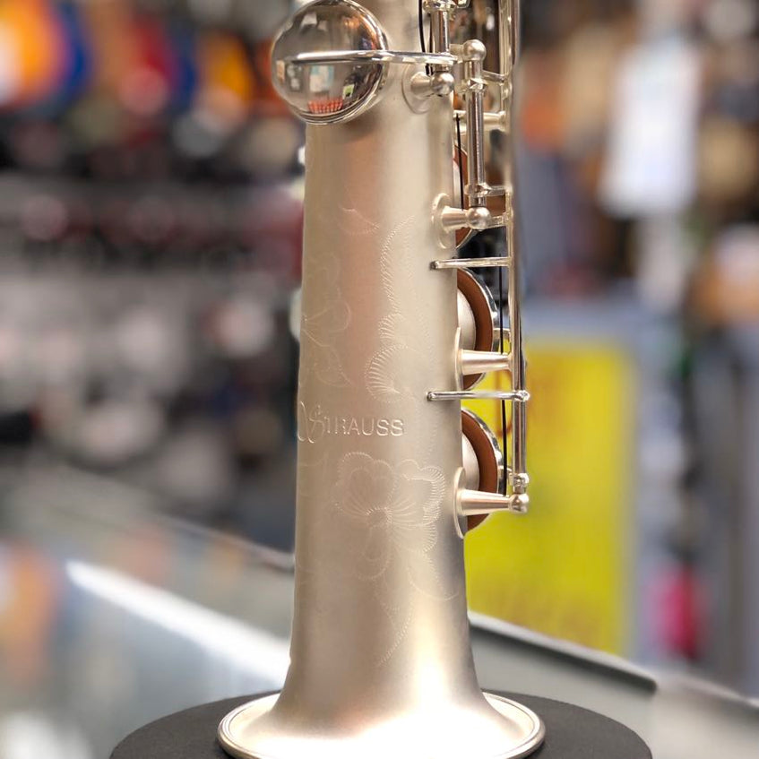Strauss Super 70 Intermediate Straight Soprano Saxophone Outfit, Silve ...