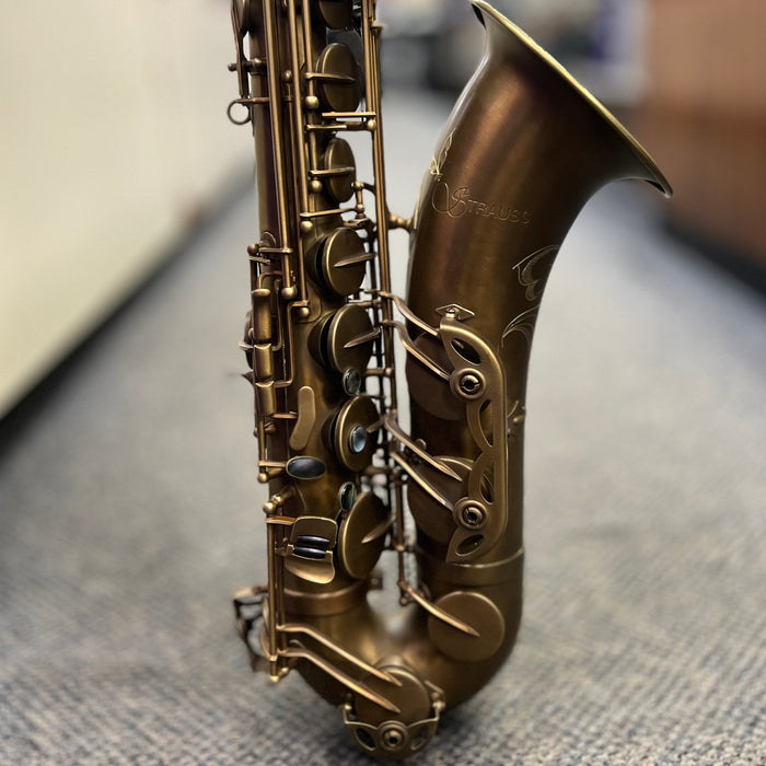 Strauss Super 70 Intermediate Tenor Saxophone Outfit, Vintage Patina Unlacquered
