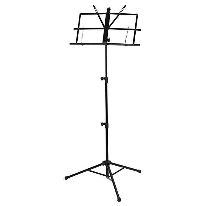 Strukture SMS1X Deluxe 3-part Adjustable Music Stand with bag, Black