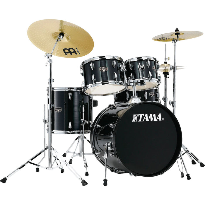 Tama Imperialstar IE52C 5-piece Complete Drum Set with Snare Drum and Meinl Cymbals - Hairline Black