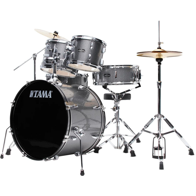 Tama Stagestar 5-piece Complete Drum Set, Cosmic Silver Sparkle