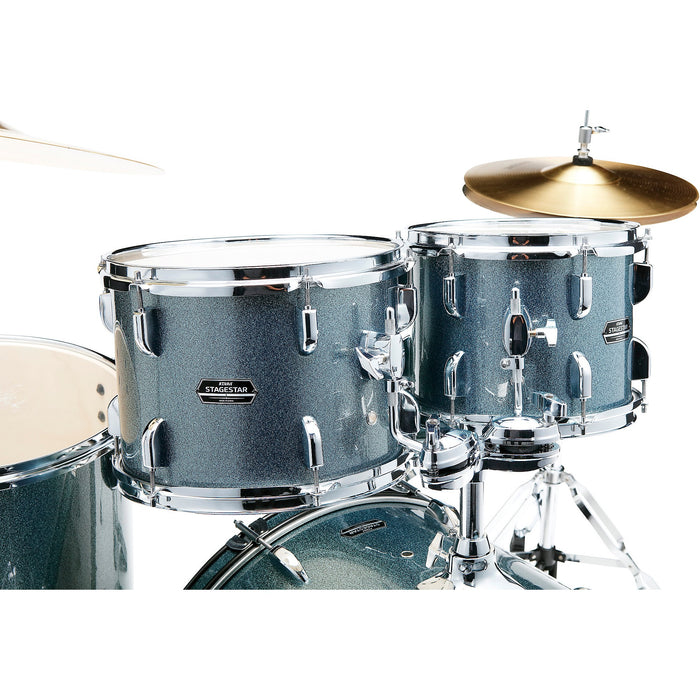 Tama Stagestar 5-piece Complete Drum Set, Sea Blue Mist