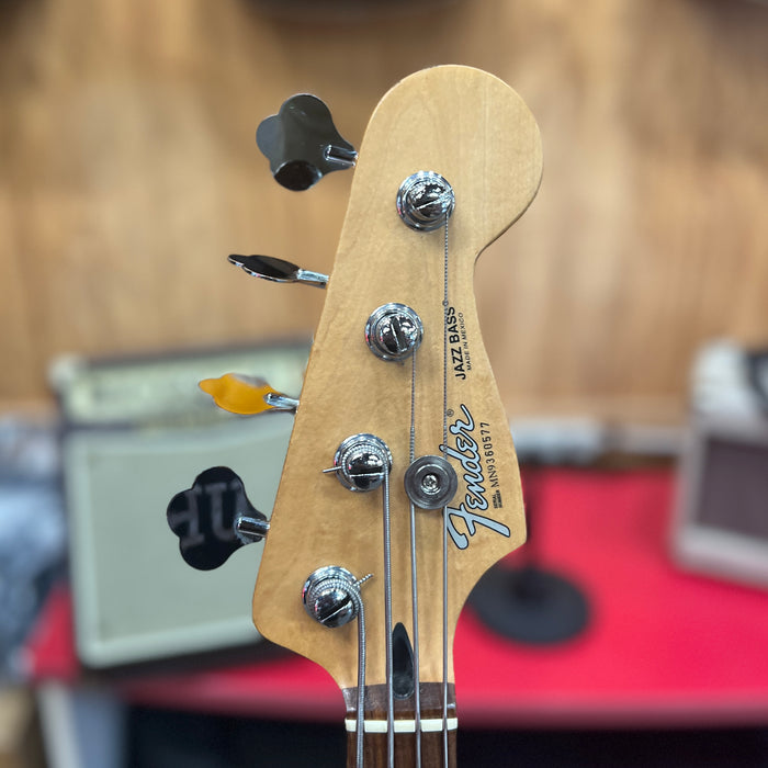 USED 1999 Fender MIM Fretless Electric Jazz Bass, Blue