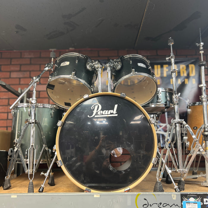 USED 2003 Pearl EX Export Series 5 pc Kit w/ Hardware - Metallic Sea Blue