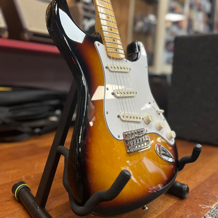 USED 2011 Fender Standard Stratocaster Solid Body Electric Guitar, 3 Tobacco Burst - MIM
