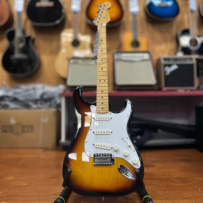 USED 2011 Fender Standard Stratocaster Solid Body Electric Guitar, 3 Tobacco Burst - MIM