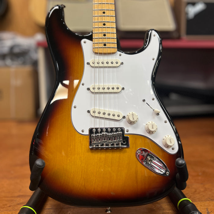 USED 2011 Fender Standard Stratocaster Solid Body Electric Guitar, 3 Tobacco Burst - MIM