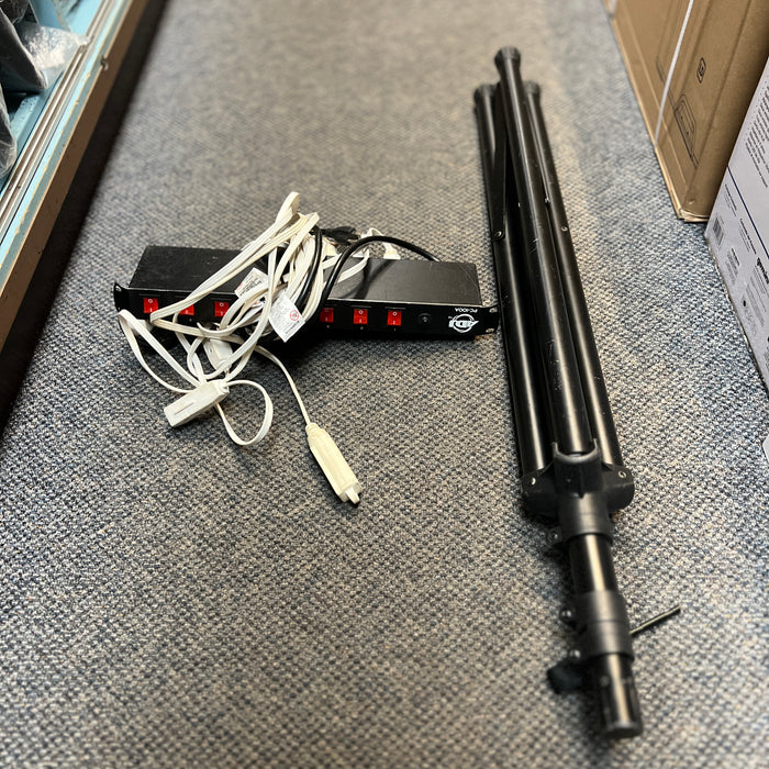 USED ADJ Lighting Pack w/ Mini Dekker, Mini Dekker LZR, 2 Pars, ADj Power Supply and Stand