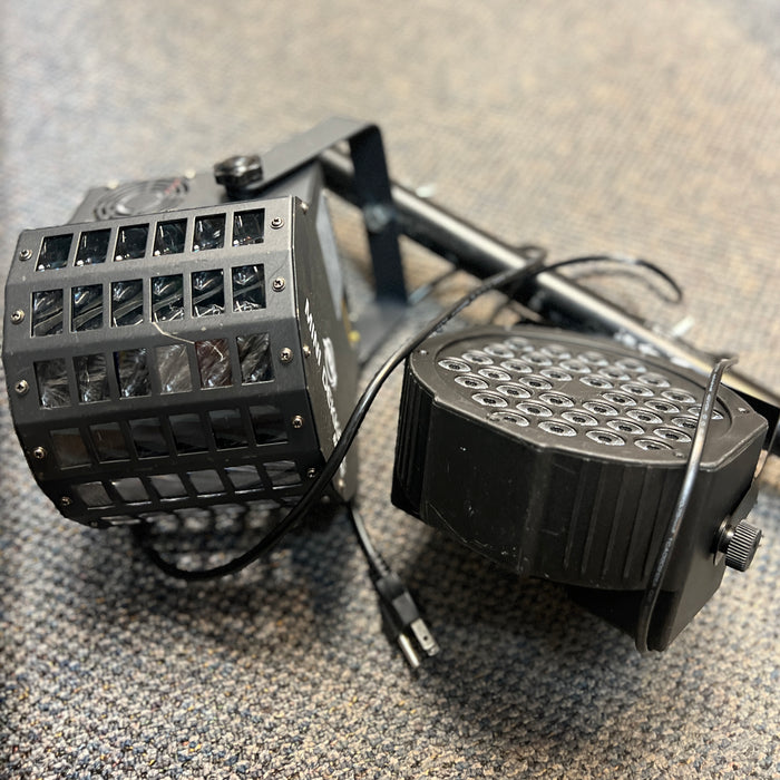 USED ADJ Lighting Pack w/ Mini Dekker, Mini Dekker LZR, 2 Pars, ADj Power Supply and Stand