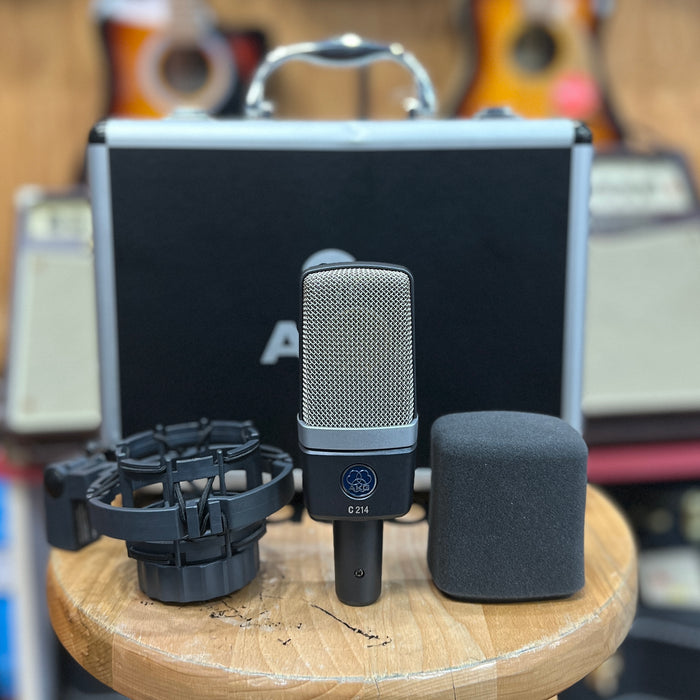 USED AKG C214 Condenser Microphone w/ Shock Mount