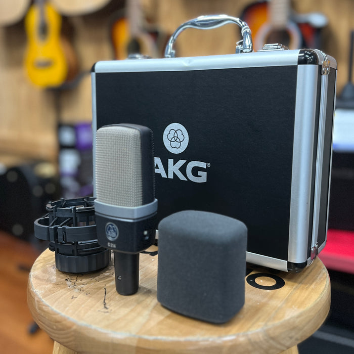 USED AKG C214 Condenser Microphone w/ Shock Mount