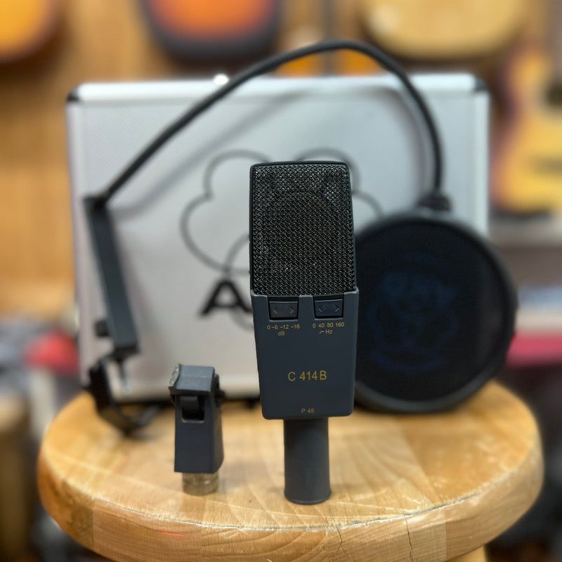 USED AKG C414 B P48 Multi-Pattern Condenser Microphone w/ Case, No Shockmount