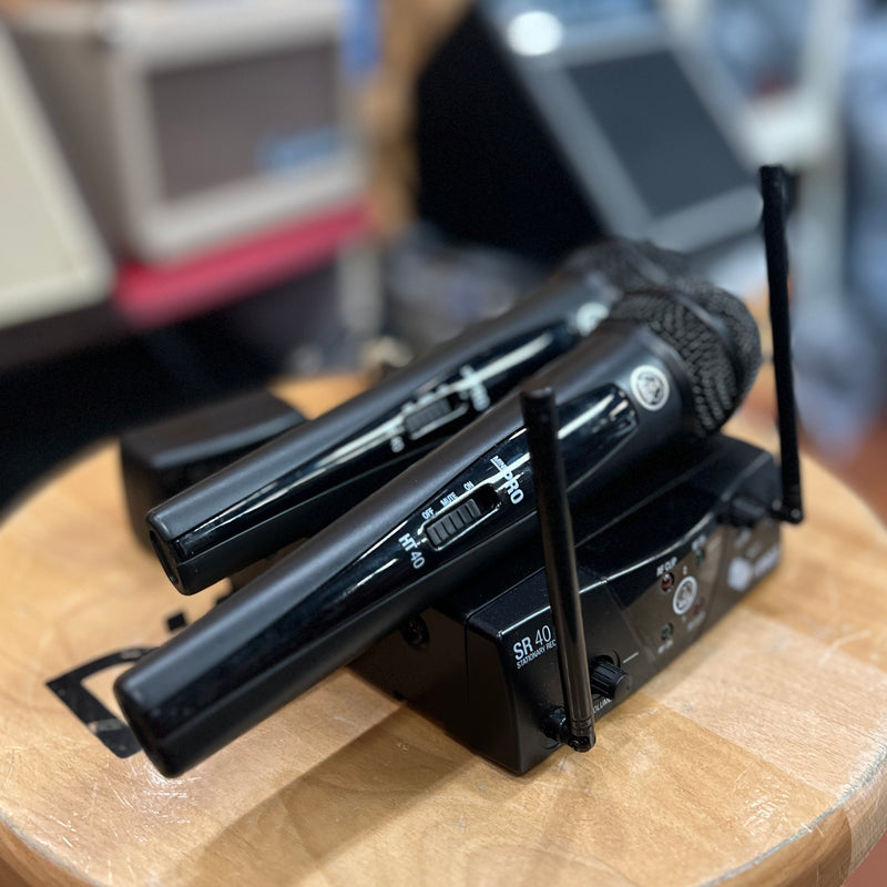 USED AKG WMS 40 Mini2 Vocal Wireless Microphone Dual Handheld Set