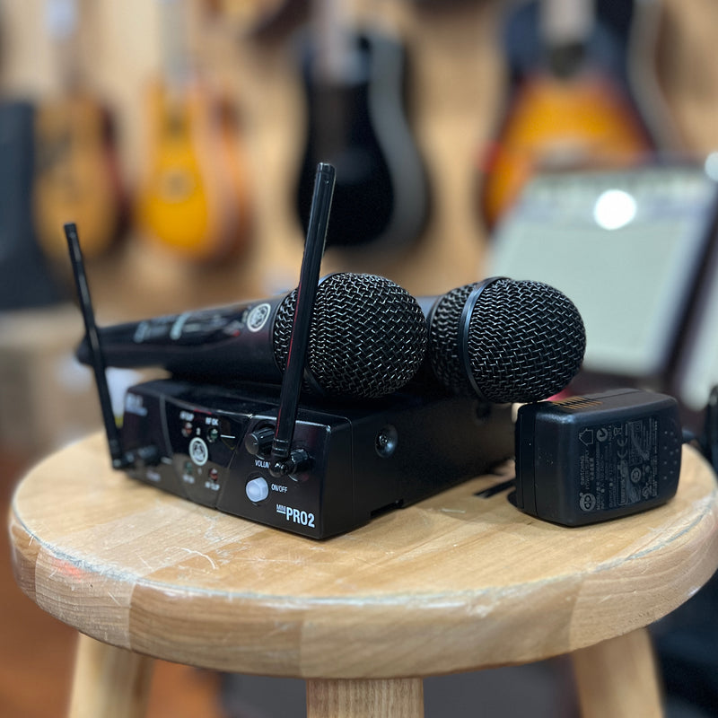 USED AKG WMS 40 Mini2 Vocal Wireless Microphone Dual Handheld Set