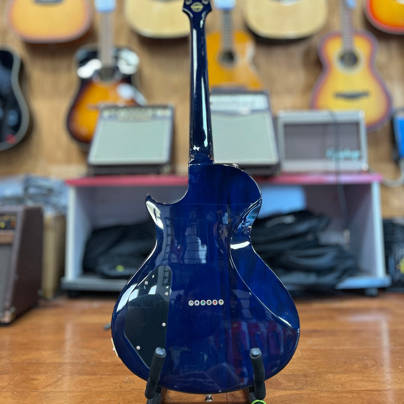 USED AS IS Epiphone Nighthawk Custom Reissue w/ Hardshell Case, Blue Quilt