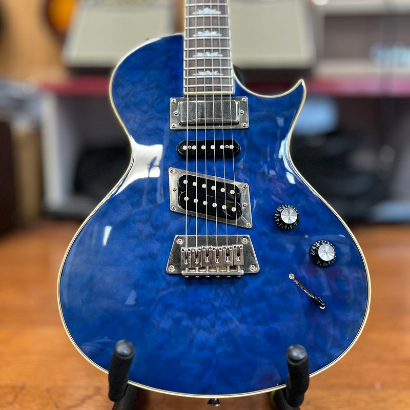 USED AS IS Epiphone Nighthawk Custom Reissue w/ Hardshell Case, Blue Quilt