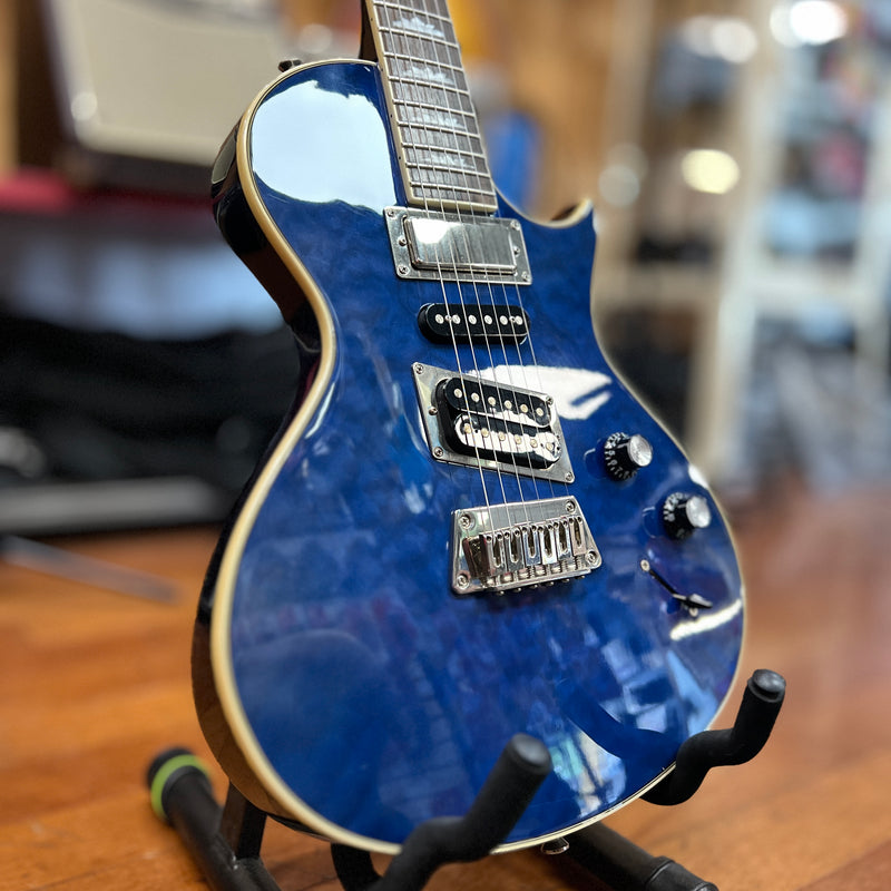 USED AS IS Epiphone Nighthawk Custom Reissue w/ Hardshell Case, Blue Quilt